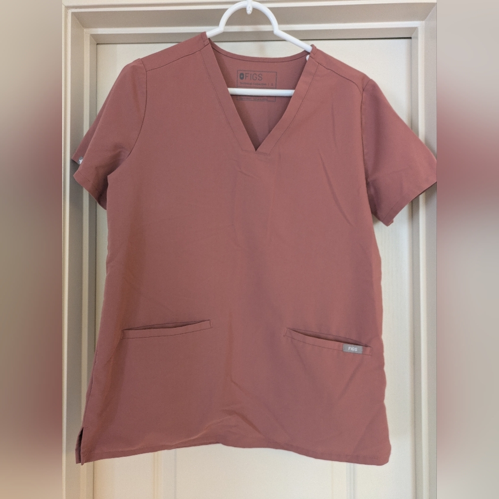 FIGS Casma Scrub Top Mauve Small